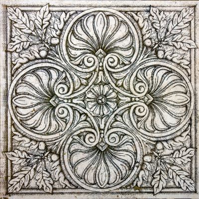 old ornamental vintage tile 
