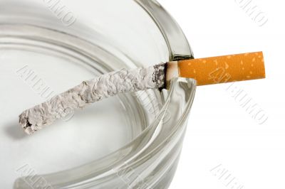 Ashtray and cigarettes