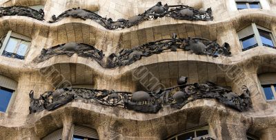 house Casa Mila, architect Antonio Gaudi