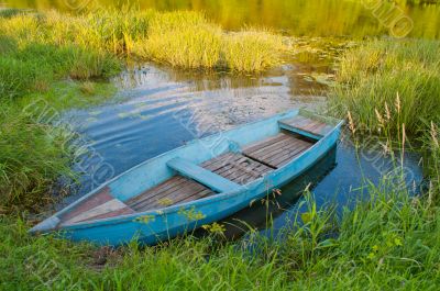 Boat in a grass