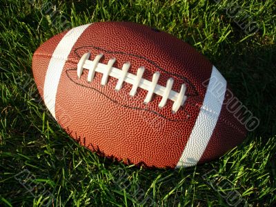 Football on Tall Grass