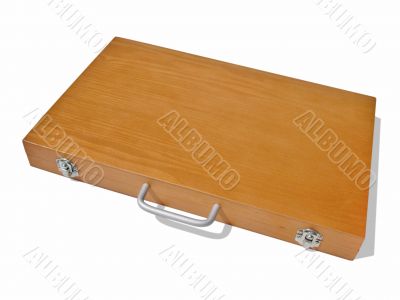 Wooden Art Case with Clipping Path