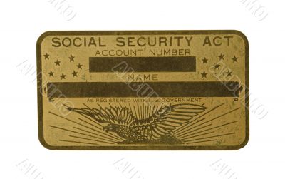 Brass Social Security Car
