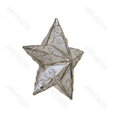 Pearled Star with Gold Trim