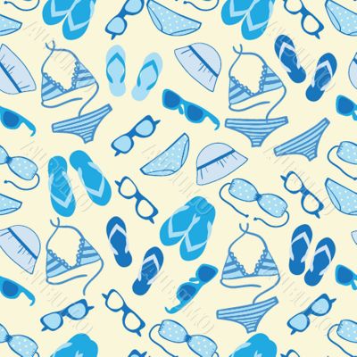 Cute summer vacations seamless background. Cute summer vacations seamless background.