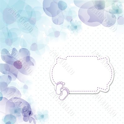 baby boy announcement card. vector illustration