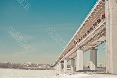 The bridge through Volga