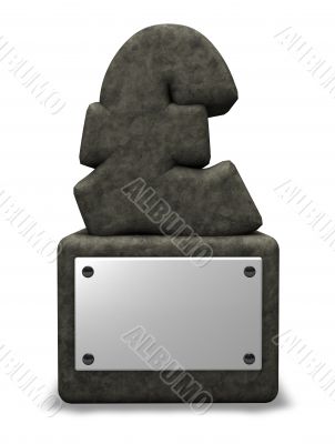 stone pound sterling symbol