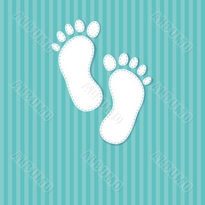 baby boy announcement card. vector illustration