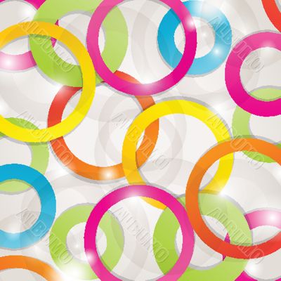 Abstract background with circles and squares