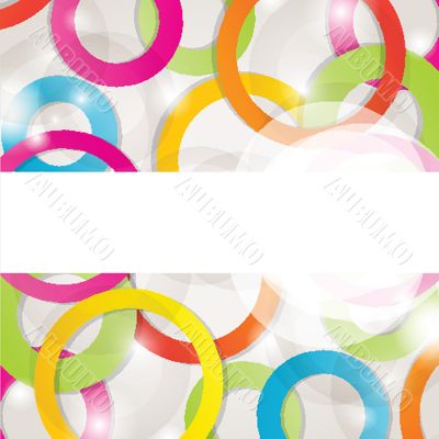 Abstract background with circles and squares