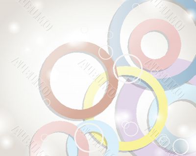 Abstract background with circles and squares