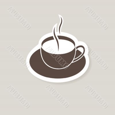 Cup of coffee. Vector illustration for bar or cafe