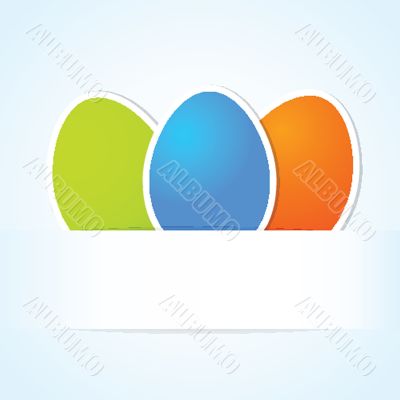 Easter card with hand drawn eggs