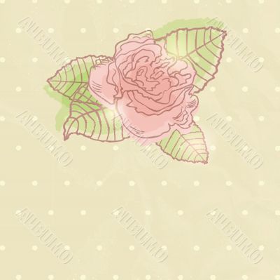 Abstract rose flower. Vector illustration