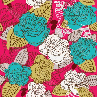 Abstract rose flower seamless. Vector illustration