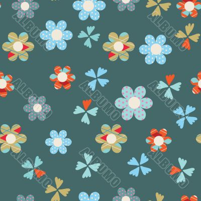 Cute floral seamless background
