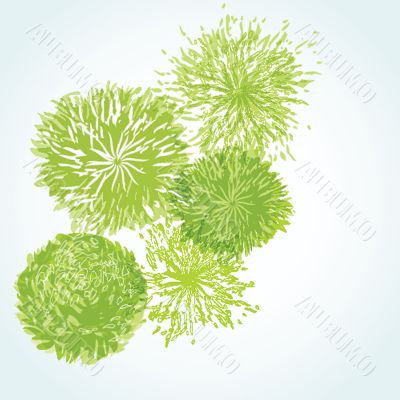 Vintage vector frame on floral background