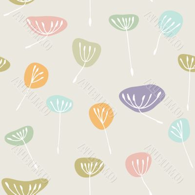 Cute floral seamless background