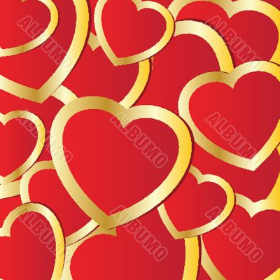 Holiday background with valentines hearts
