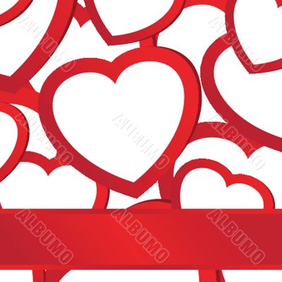 Holiday background with valentines hearts