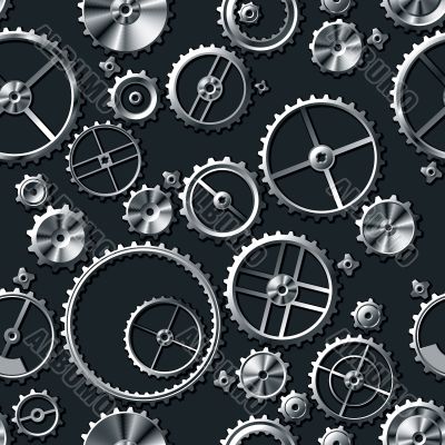 Metal gears seamless background