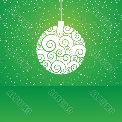 Christmas card with holiday elements.