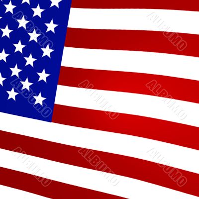 3D Rendered United States Flag