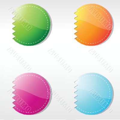 Abstract background with circles and squares