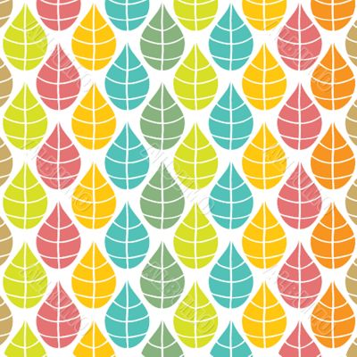 Seamless pattern with multicolored leaves.