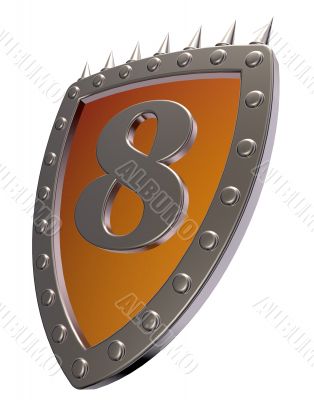 number on metal shield number on metal shield