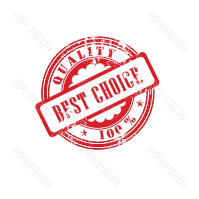 Rubber stamp `best choice` in vector