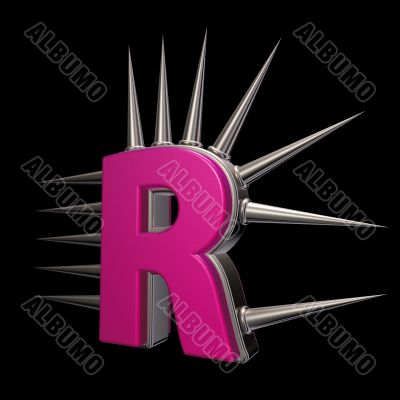 prickles letter r prickles letter r