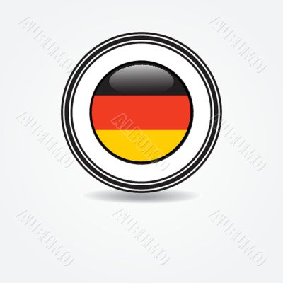 Label Germany flag in rubber stamp