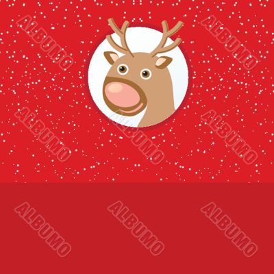 Christmas card with holiday elements.