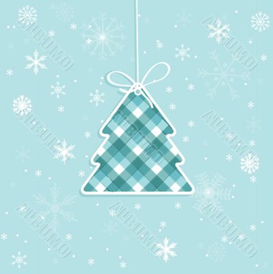 Christmas card with holiday elements.