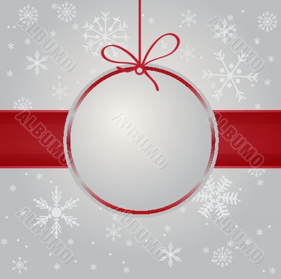 Christmas card with holiday elements.