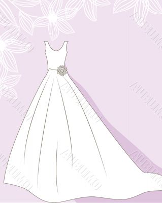 Wedding background with dress