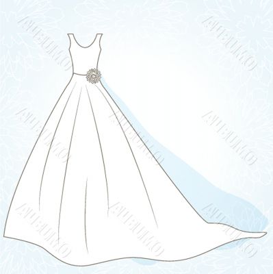 Wedding background with dress