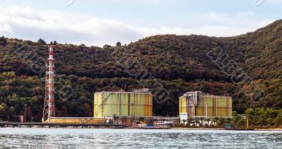Rusty industry silos