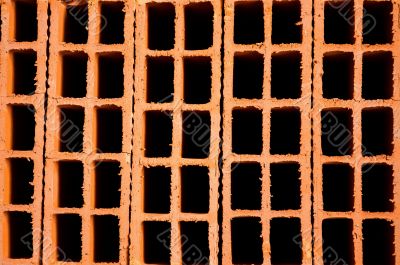 Hollow clay brick background