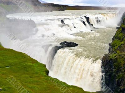 Gullfoss waterfall in iceland