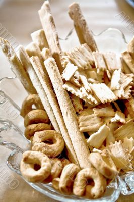 Bakery products in basket