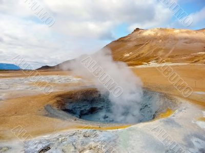 Iceland geothermal fumarole