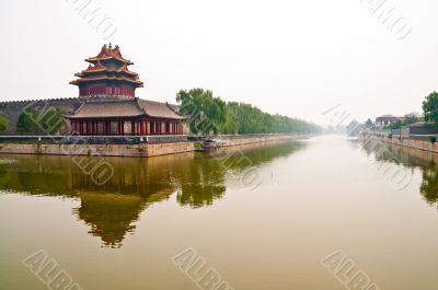 Moat outside foridden city in Beijing