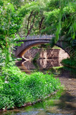 Chinese arch stone bridge