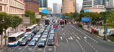 Traffic jam in Shanghai