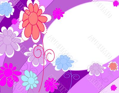 Stylish, beautiful background with flowers and place for text