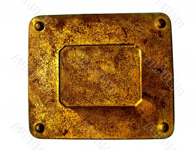 Old rusty metal plate