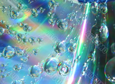 Drops of water on the compact disk
